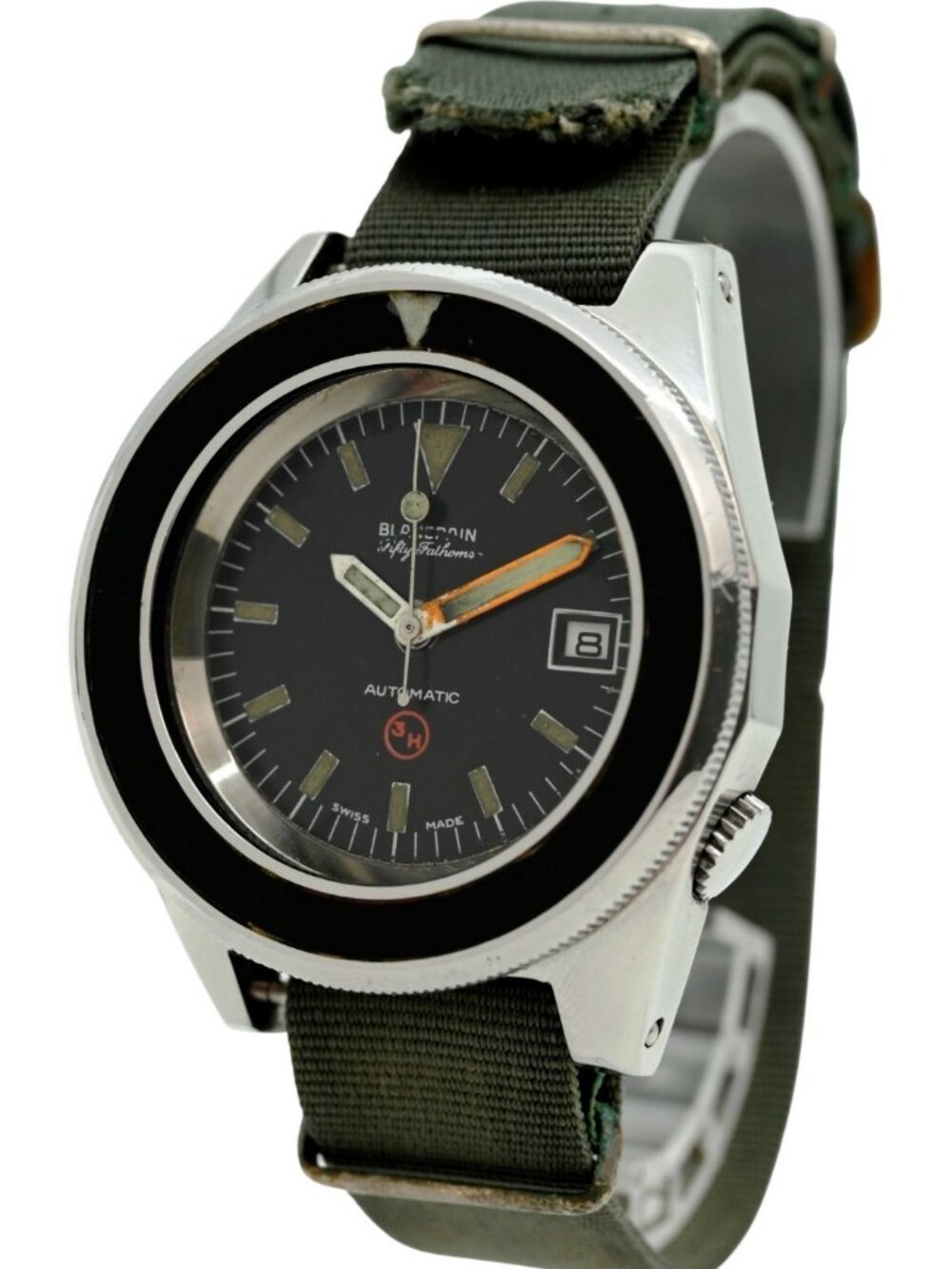 1976 Blancpain 41.5mm Fifty Fathoms H3 Bund German Navy Watch 6645-12-171-4162!